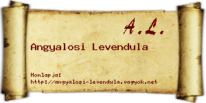 Angyalosi Levendula névjegykártya